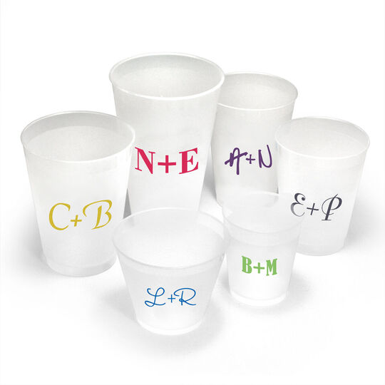 Large Initials Shatterproof Cups